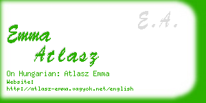 emma atlasz business card